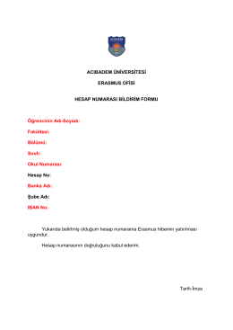 Garanti Bankası Hesap Bildirim Formu