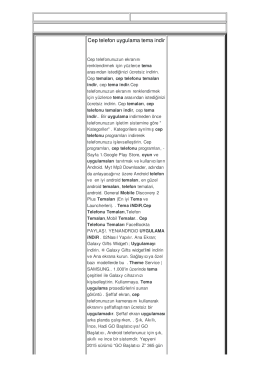 Cep telefon uygulama tema indir