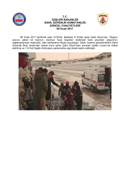 08 Ocak 2017 - Sahil G&uuml;venlik Komutanlığı