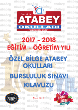 &ouml;zel bilge atabey okulları bursluluk sınavı kılavuzu
