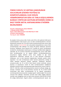 fındık zurufu ve arıtma çamurunun solucanlar