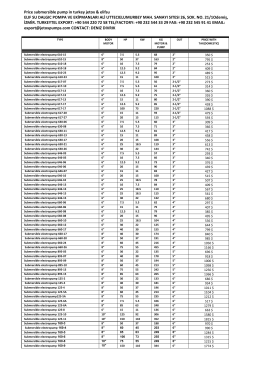 Fiyat Listesi - jetoxpumps.com