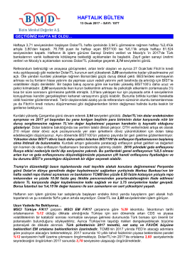 haftalık bülten - Bizim Menkul Değerler