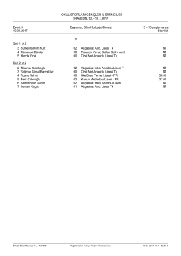 Startlist