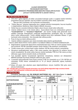 tıklayınız. - Uludağ &Uuml;niversitesi