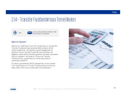 3.14 &ndash;Transfer Fiyatlandırması Temel İlkeleri