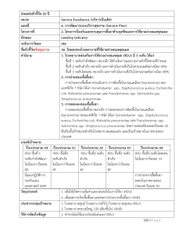 ส่งผลต่อตัวชี้วัด 20 ปี หมวด Service Excellence (บริการเป็นเ