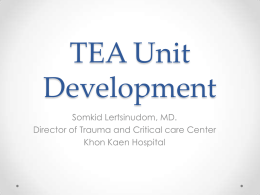 TEA Unit Management