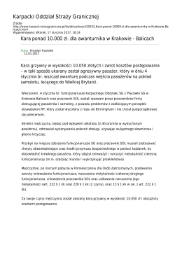 Generuj PDF z tej stronie - Karpacki Oddział Straży Granicznej