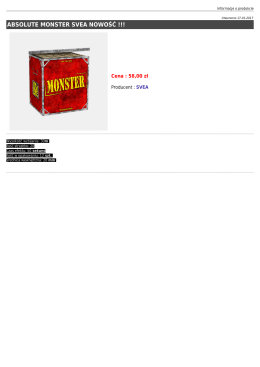 absolute monster svea nowość