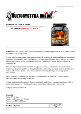 Plutonium 2.0 1000g + 50kaps Plutonium 2.0 to udoskonalona