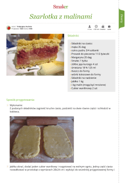 Szarlotka z malinami