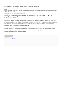 Generuj PDF - Komenda Miejska Policji w Częstochowie
