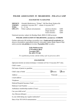 POLISH ASSOCIATION IN MELBOURNE – POLANA CAMP