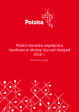 Polsko-irlandzka współpraca handlowa w okresie styczeń