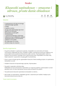 Kluseczki szpinakowe – smaczne i zdrowe, proste danie