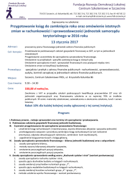 Opis szkolenia