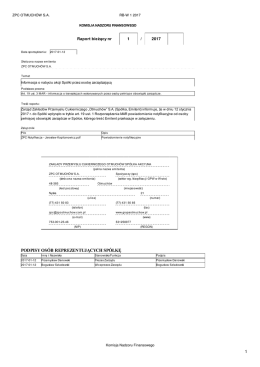 RB-W 1 2017 ZPC OTMUCHÓW S.A. Komisja Nadzoru Finansowego