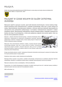 policja.pl policjant w czasie wolnym od służby zatrzymał złodzieja