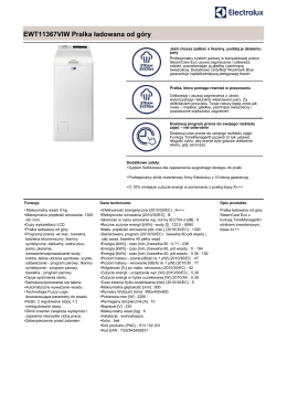 EWT11367VIW Pralka ładowana od góry