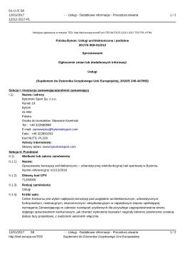 Sprostowanie ogłoszenia - 2 (opublikowane)