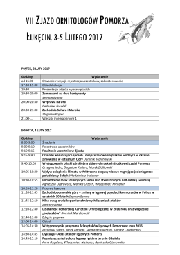 vii zjazd ornitologów pomorza