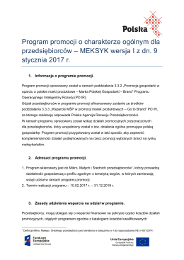 Program promocji branży meblarskiej