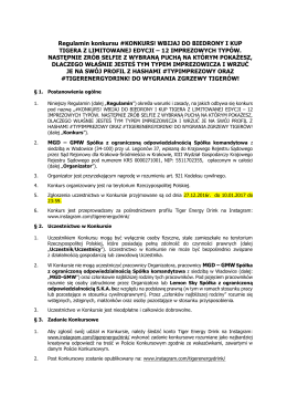 Regulamin konkursu #KONKURS! WBIJAJ DO BIEDRONY I KUP