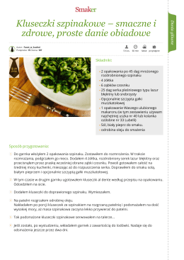 Kluseczki szpinakowe – smaczne i zdrowe, proste danie