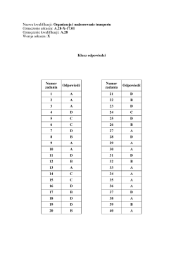 A.28 Organizacja i nadzorowanie transportu