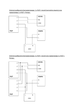 Schemat podłączenia beznapięciowego: 1 x PL07 + kocioł