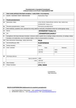 INTERSPORT Polska S.A. 2594009FS2KCL64iJK17 Akcja