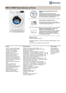 EWFL1274BW Pralka ładowana od frontu