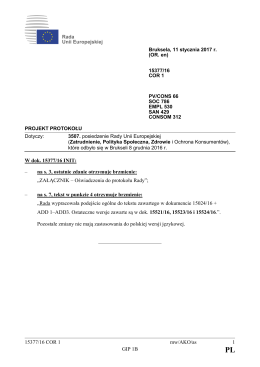 15377/16 COR 1 mw/AKO/as 1 GIP 1B W dok. 15377/16 INIT: – na s