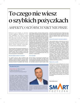 To czego nie wiesz o szybkich pożyczkach