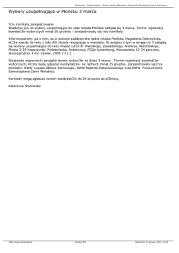 Wybory uzupełniające w Płońsku 3 marca