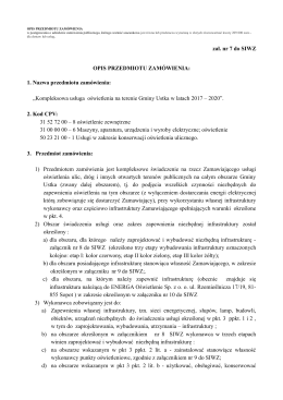 Szczegółowy opis przedmiotu zamówienia