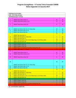 Caribe 2017 - Program szczeg&oacute;łowy