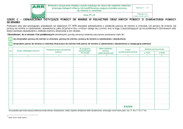 część c – oświadczenia dotyczące pomocy de minimis w rolnictwie