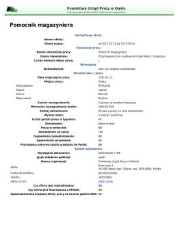 Pomocnik magazyniera
