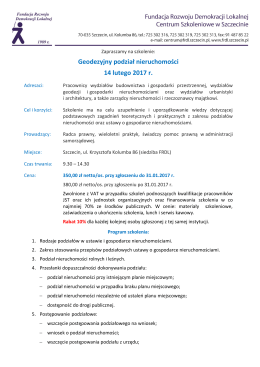 Opis szkolenia