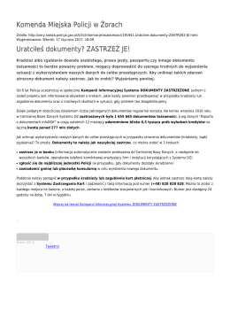 Generuj PDF - Komenda Miejska Policji w Żorach