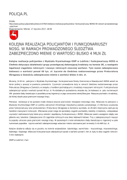 policja.pl kolejna realizacja policjantów i funkcjonariuszy nosg. w