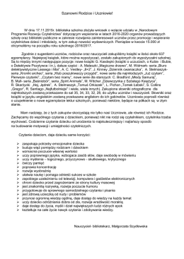 Szanowni Rodzice i Uczniowie!