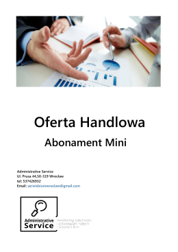 Oferta Handlowa Abonament Mini