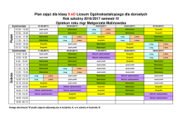 II AO - tryb zaoczny. IV sem