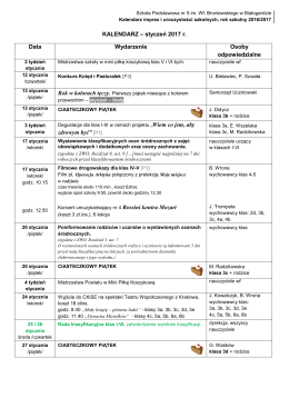 Harmonogram spotkań z rodzicami