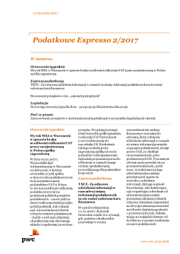 Podatkowe Espresso 2/2017