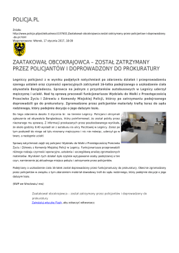 policja.pl zaatakował obcokrajowca – został zatrzymany przez