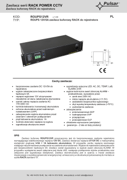 Zasilacz serii RACK POWER CCTV